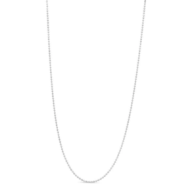 商品Haus of Brilliance|.925 Sterling Silver 0.7mm Slim And Dainty Unisex 18" Ball Bead Chain Necklace,价格¥265,第1张图片