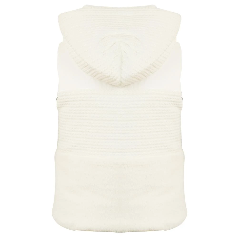 商品Lapin House|White Faux Fur Hooded Gilet,价格¥357,第3张图片详细描述