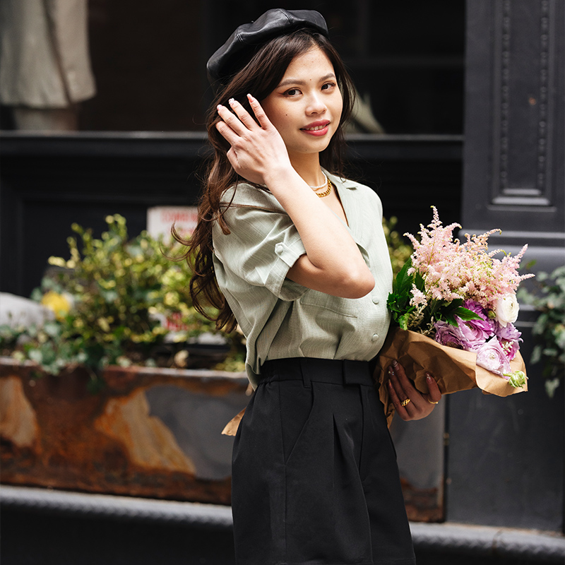 Maia衬衫-青苔色 | Maia Shirt - Moss商品第1张图片规格展示