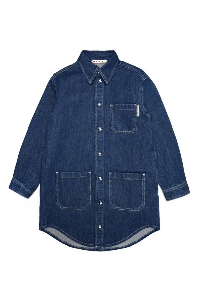 商品Marni|儿童牛仔衬衫式连衣裙,价格¥909,第1张图片