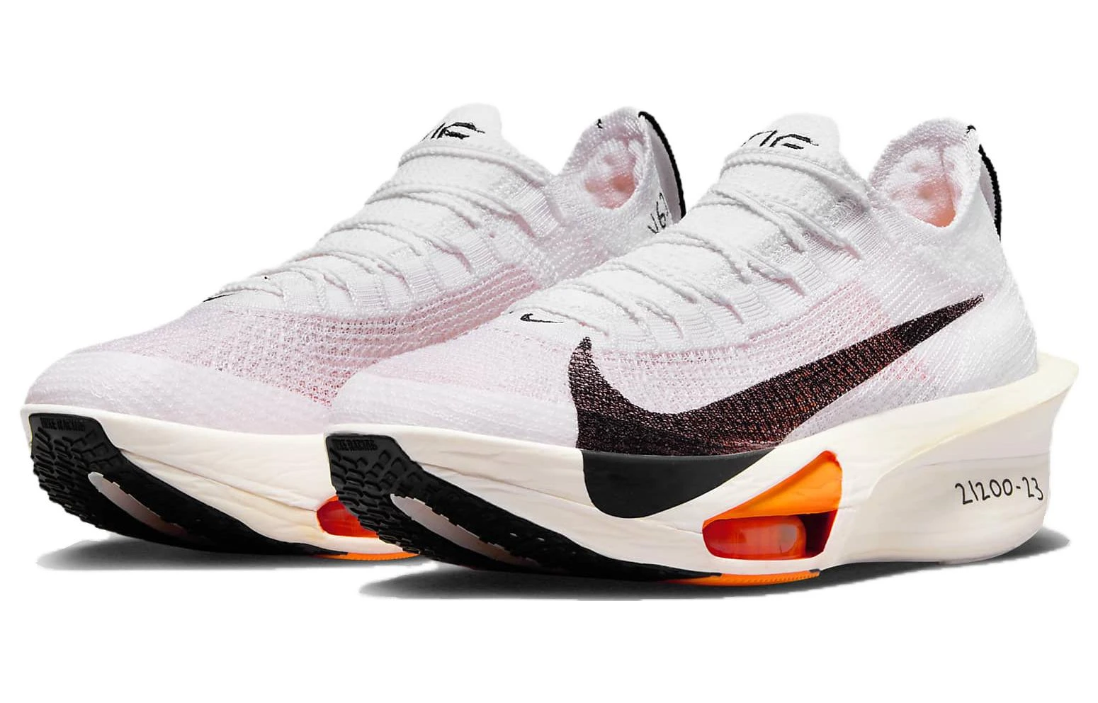商品[国内直发] NIKE|Alphafly 3 \"Proto\" 舒适时尚 低帮 碳板 马拉松跑步鞋 女款 白橙黑,价格¥3412,第4张图片详细描述