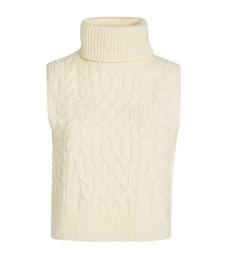商品Vince|Cable-Knit Rollneck Sweater Vest,价格¥2607,第1张图片