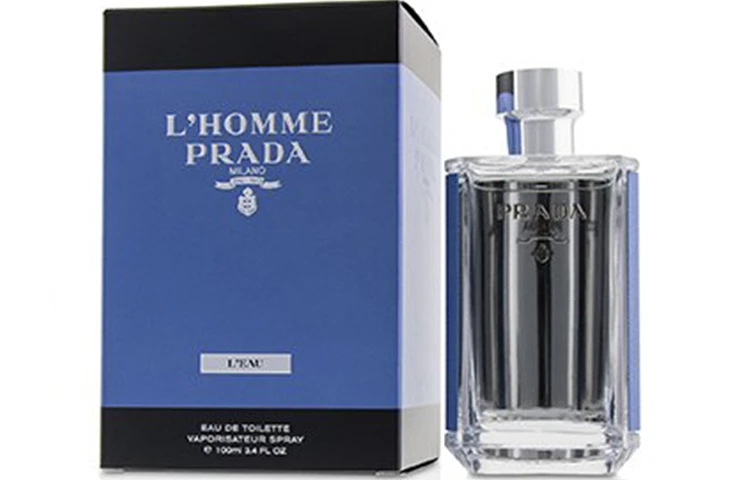 商品[国内直发] Prada|普拉达 L'homme Prada 湛蓝绅士 男士香水 木质香调西普香调 淡香水EDT 50ml/100ml/150ml 生姜莺尾花,价格¥722,第3张图片详细描述