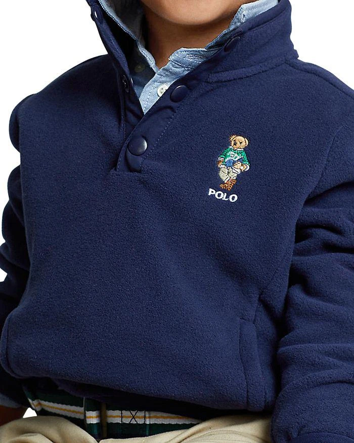 商品Ralph Lauren|Boys' Polo Bear Fleece Pullover - Little Kid,价格¥423,第4张图片详细描述