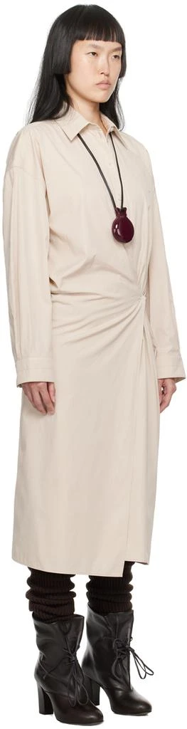商品Lemaire|Beige Twisted Midi Dress,价格¥2837,第2张图片详细描述