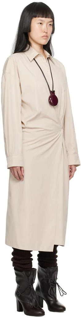 商品Lemaire|Beige Twisted Midi Dress,价格¥3497,第2张图片详细描述