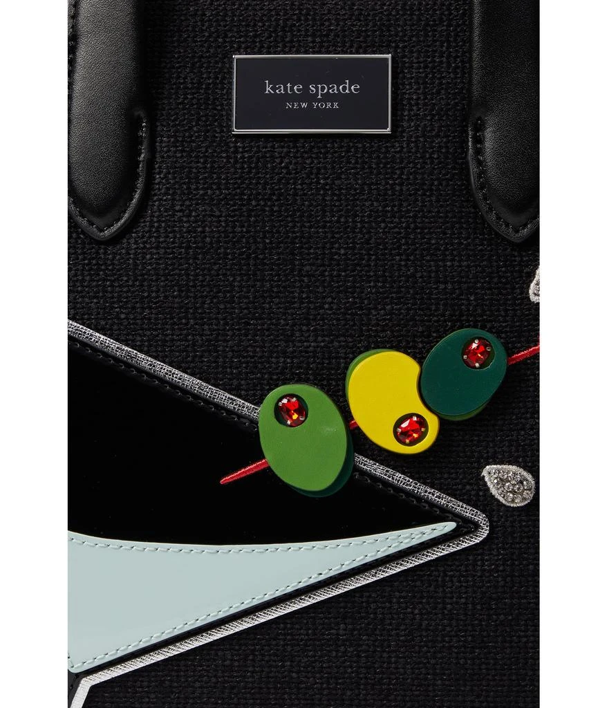 商品Kate Spade|Manhattan Martini Embellished Fabric Small Tote,价格¥1752,第4张图片详细描述