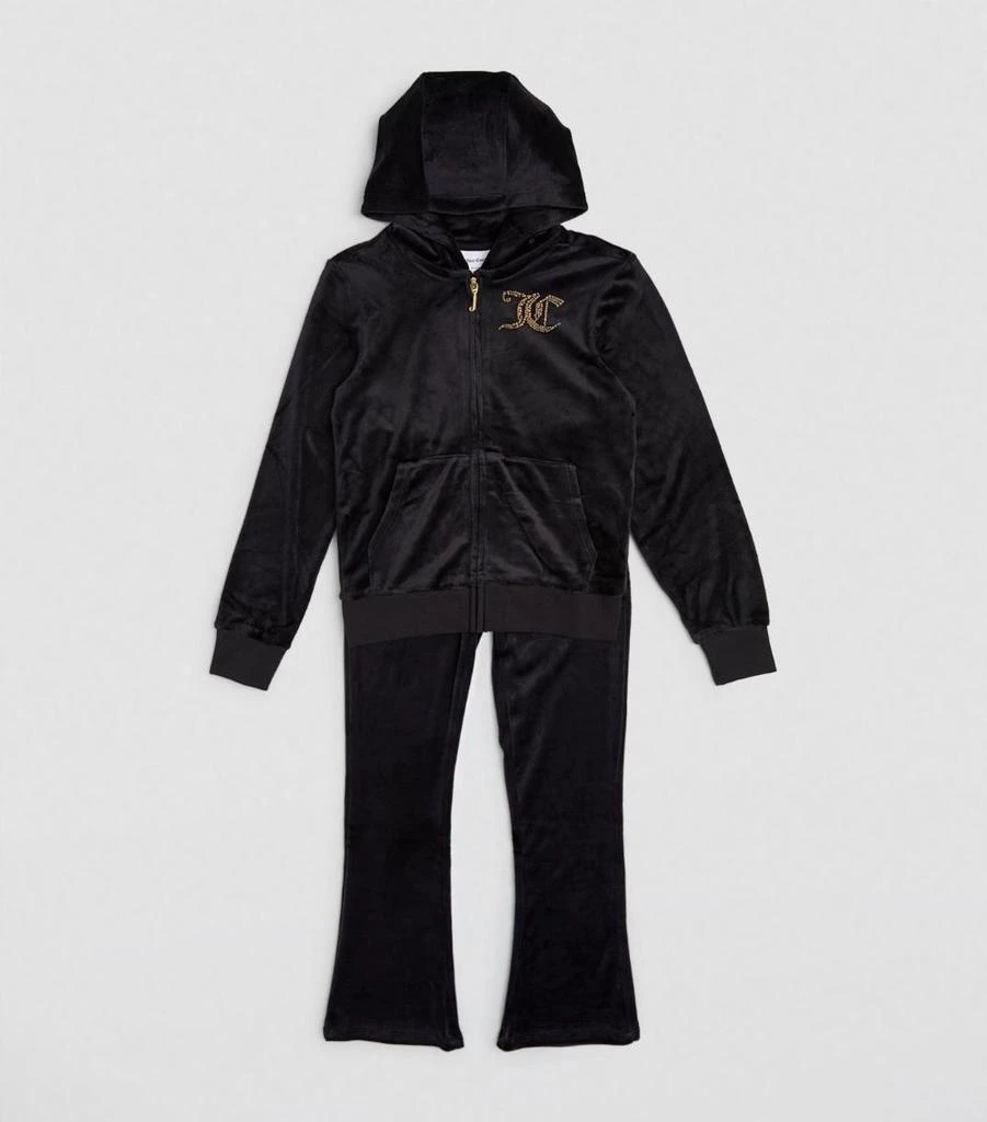 商品Juicy Couture|Velour Diamanté Logo Hoodie (7-16 Years),价格¥756,第3张图片详细描述