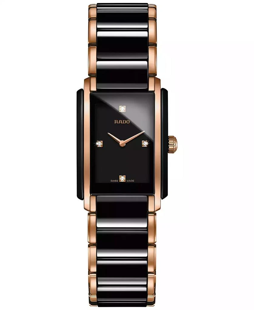 商品Rado|Women's Swiss Integral Diamond Accent Two-Tone Stainless Steel & Ceramic Bracelet Watch 22x33mm R20612712,价格¥18524,第1张图片
