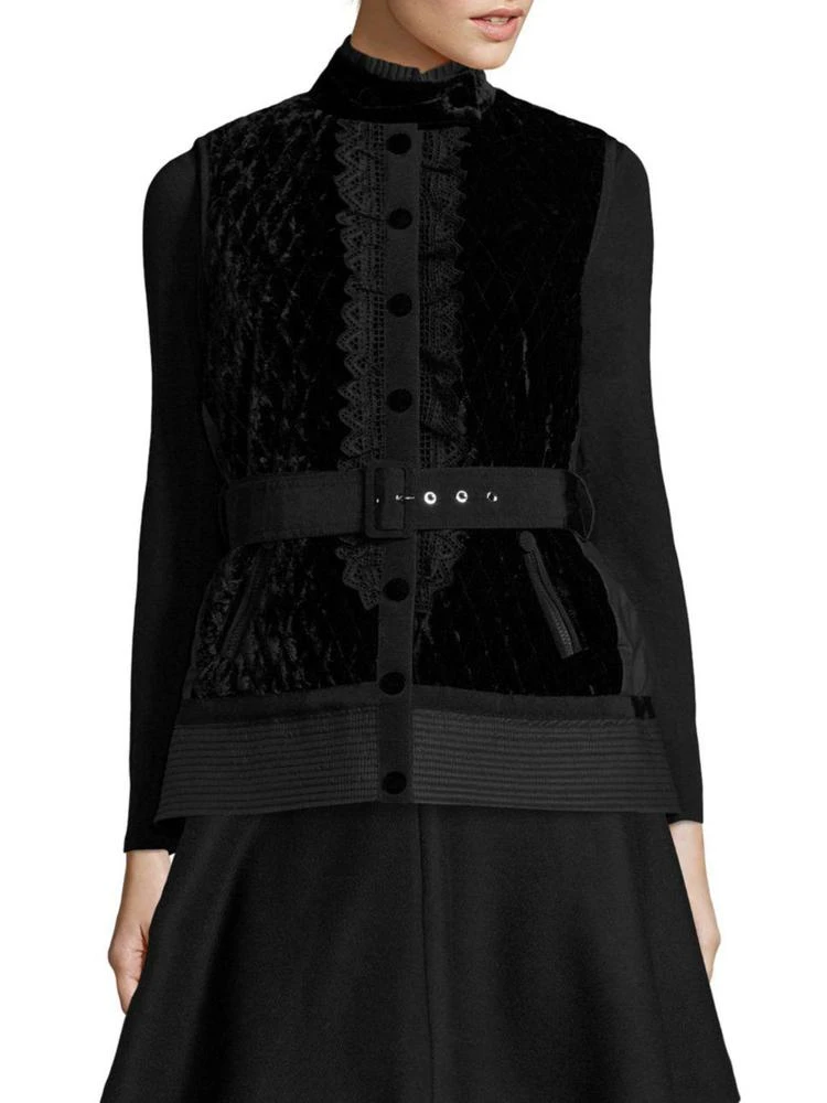 商品Moncler|Marianne Velvet Belted Vest,价格¥12486,第1张图片