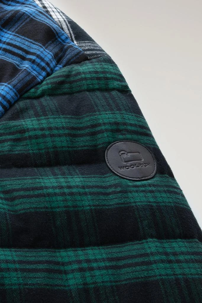 商品Woolrich|Padded Check Patchwork Overshirt - Men - Blue,价格¥2018,第3张图片详细描述