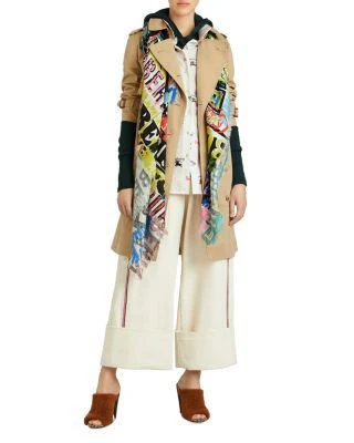 商品Burberry|Tag Print Scarf,价格¥5150,第1张图片