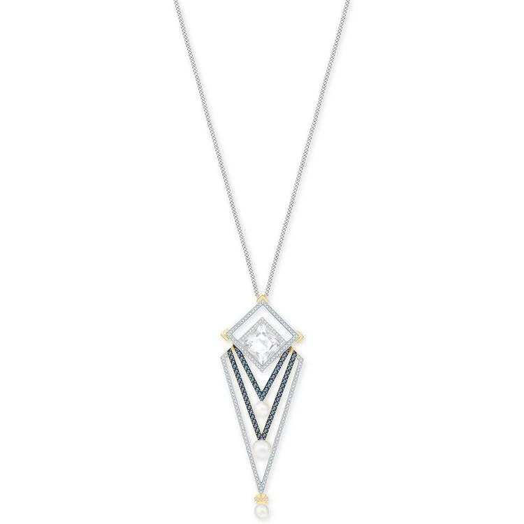 商品Swarovski|Two-Tone Crystal & Imitation Pearl Long Pendant Necklace,价格¥1265,第1张图片