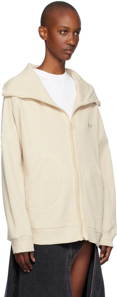 商品OPEN YY|Beige Waffle Balaclava Hoodie,价格¥1410,第2张图片详细描述