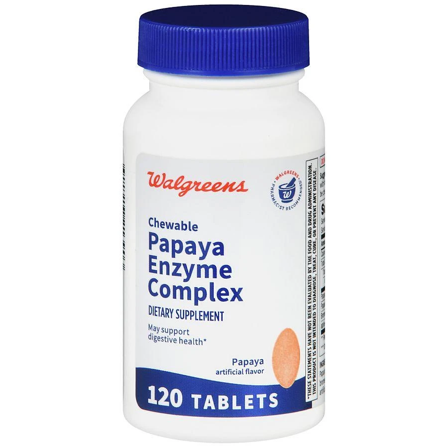 商品Walgreens|Chewable Papaya Enzyme Complex Tablets Papaya,价格¥67,第1张图片