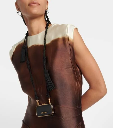 商品Prada|Leather shoulder bag,价格¥8986,第2张图片详细描述