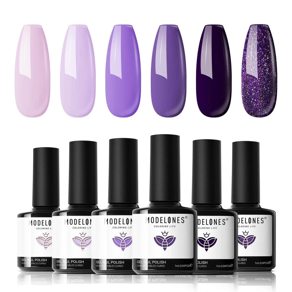 6 Shades Gel Nail Polish Set Collection 商品