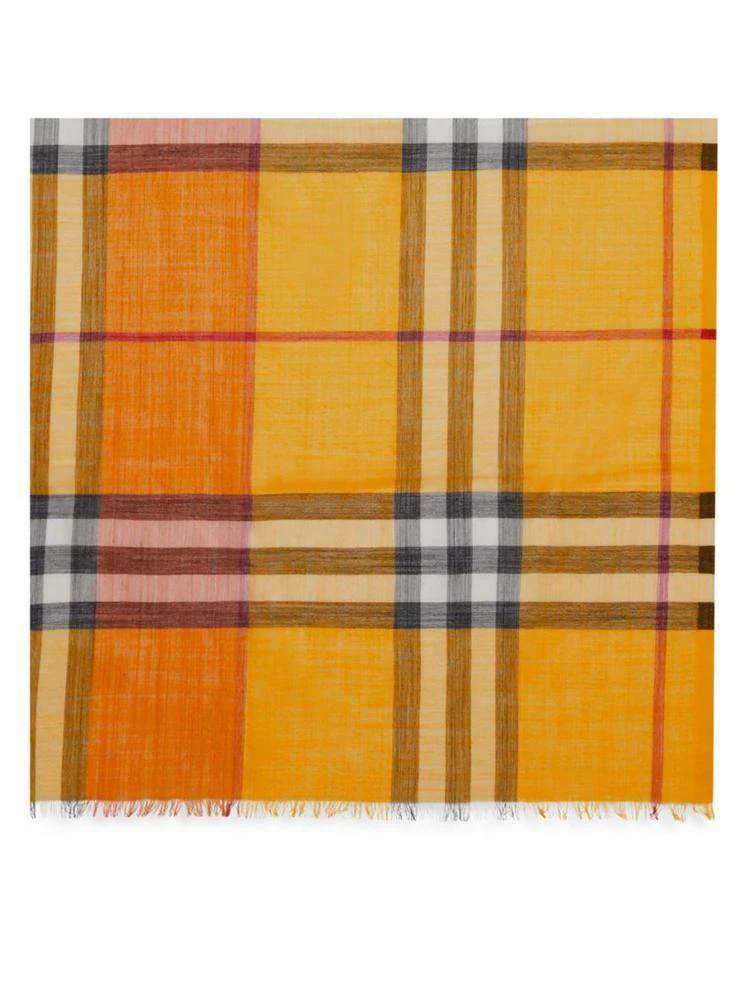 商品Burberry|超大羊绒格子围巾,价格¥2904,第2张图片详细描述