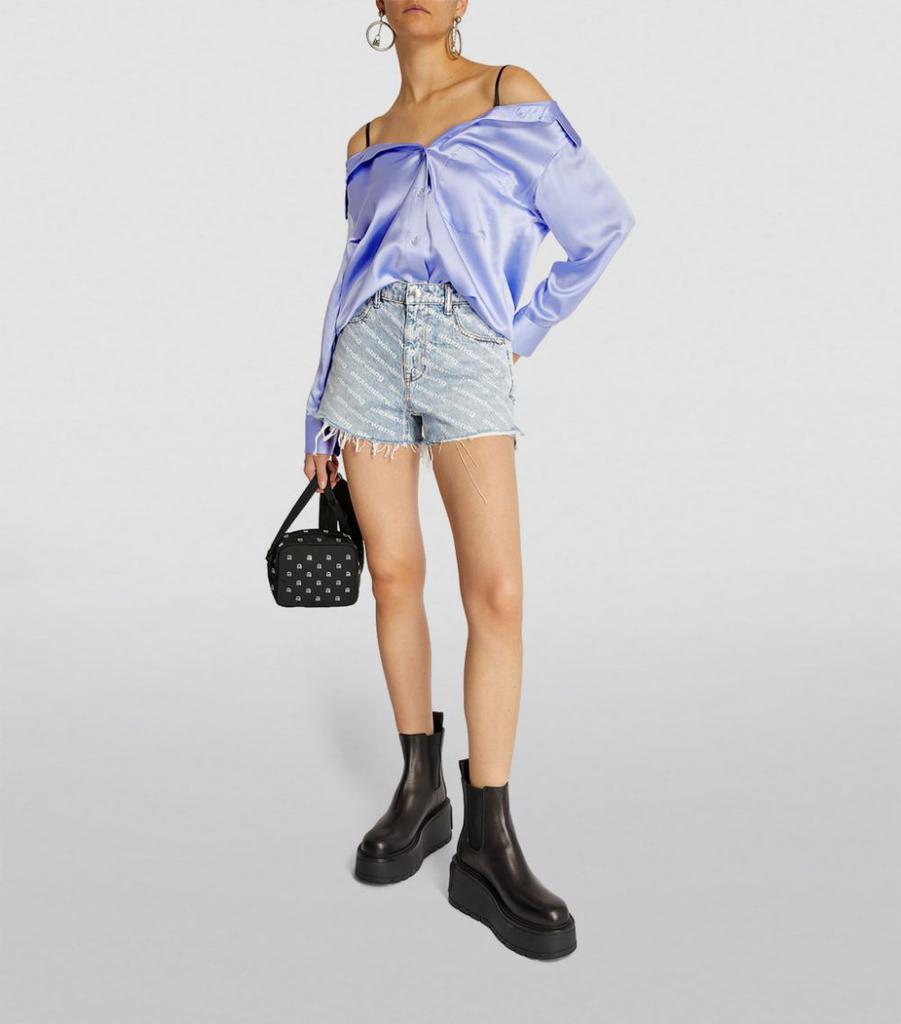 商品Alexander Wang|Silk Off-The-Shoulder Shirt,价格¥3824,第4张图片详细描述