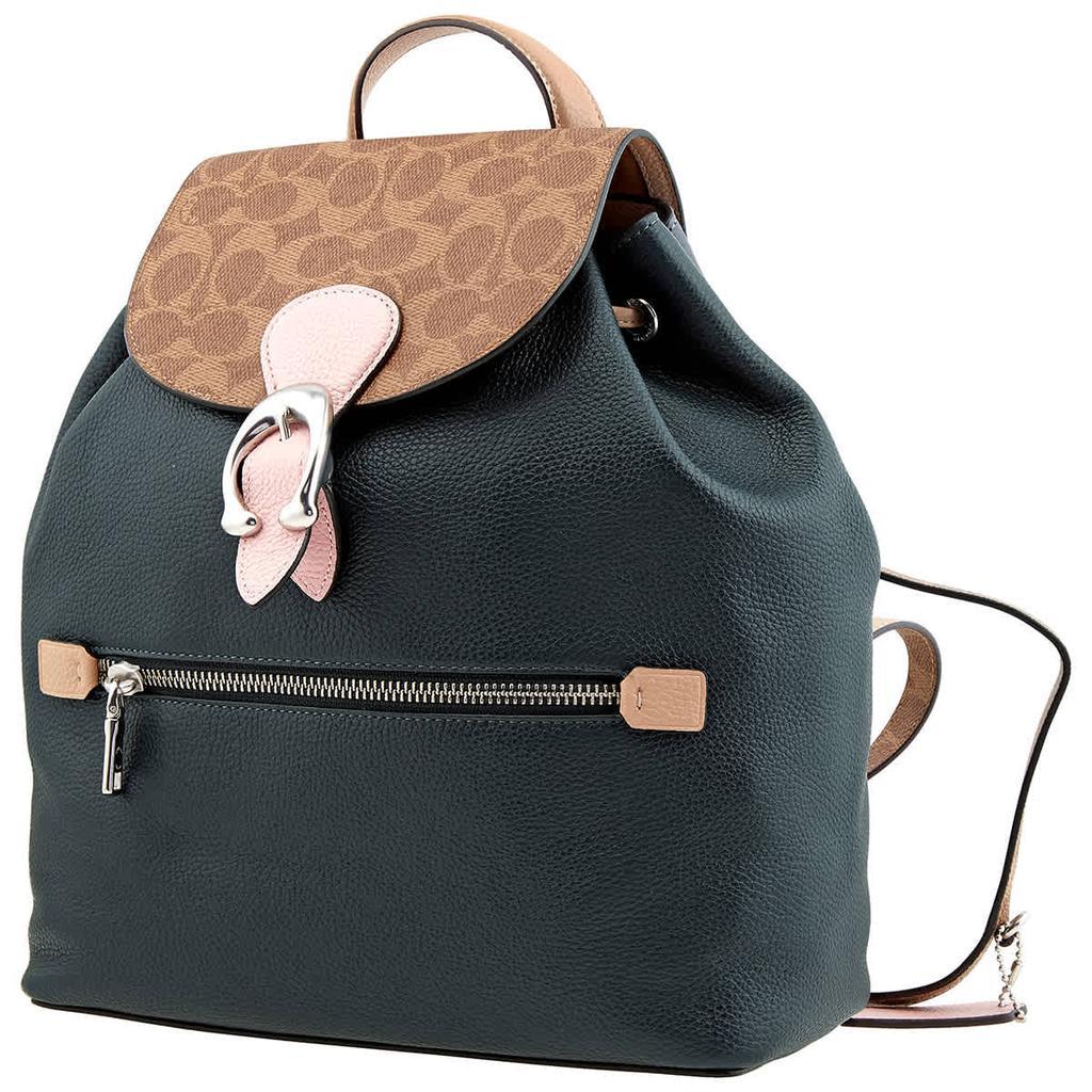 商品Coach|Ladies Signature Evie Backpack In Dark Green,价格¥2160,第1张图片
