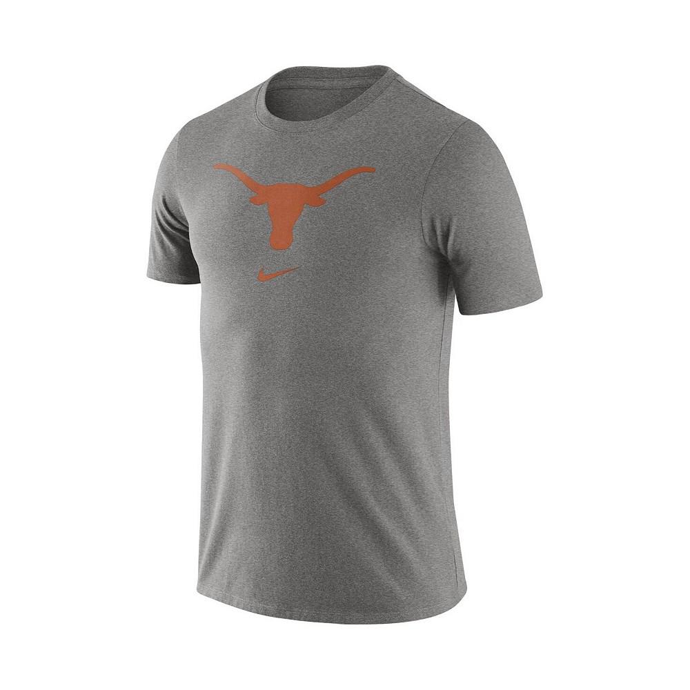 Men's Heathered Gray Texas Longhorns Essential Logo T-shirt商品第3张图片规格展示