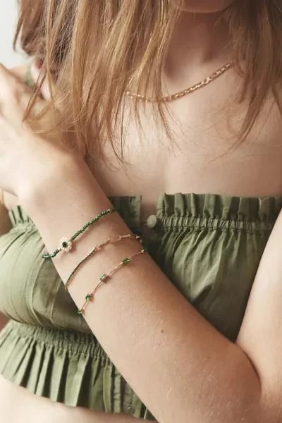 商品Urban Outfitters|Delicate Beaded Chain Bracelet Set,价格¥130,第1张图片