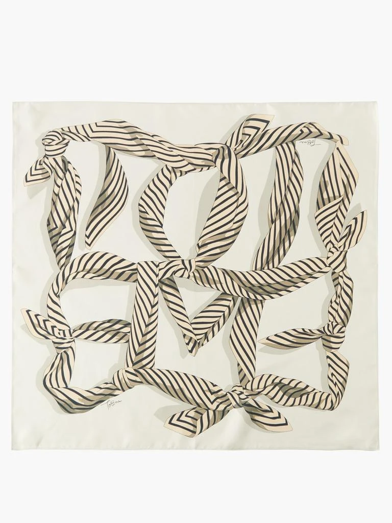 商品Totême|Knotted-print silk-twill scarf,价格¥1564,第3张图片详细描述