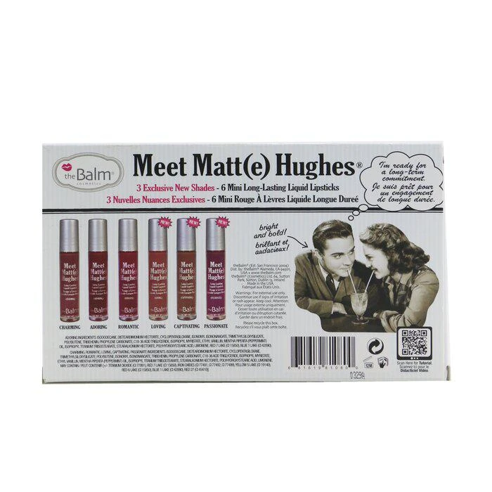 商品theBalm|TheBalm Meet Matt(e) Hughes迷你长效唇彩6支装 - Vol. 3 -Vol. 3(6x1.2ml/0.04oz),价格¥132,第3张图片详细描述