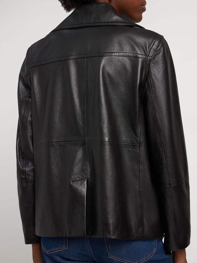 Cosa Double Breasted Leather Jacket商品第2张图片规格展示