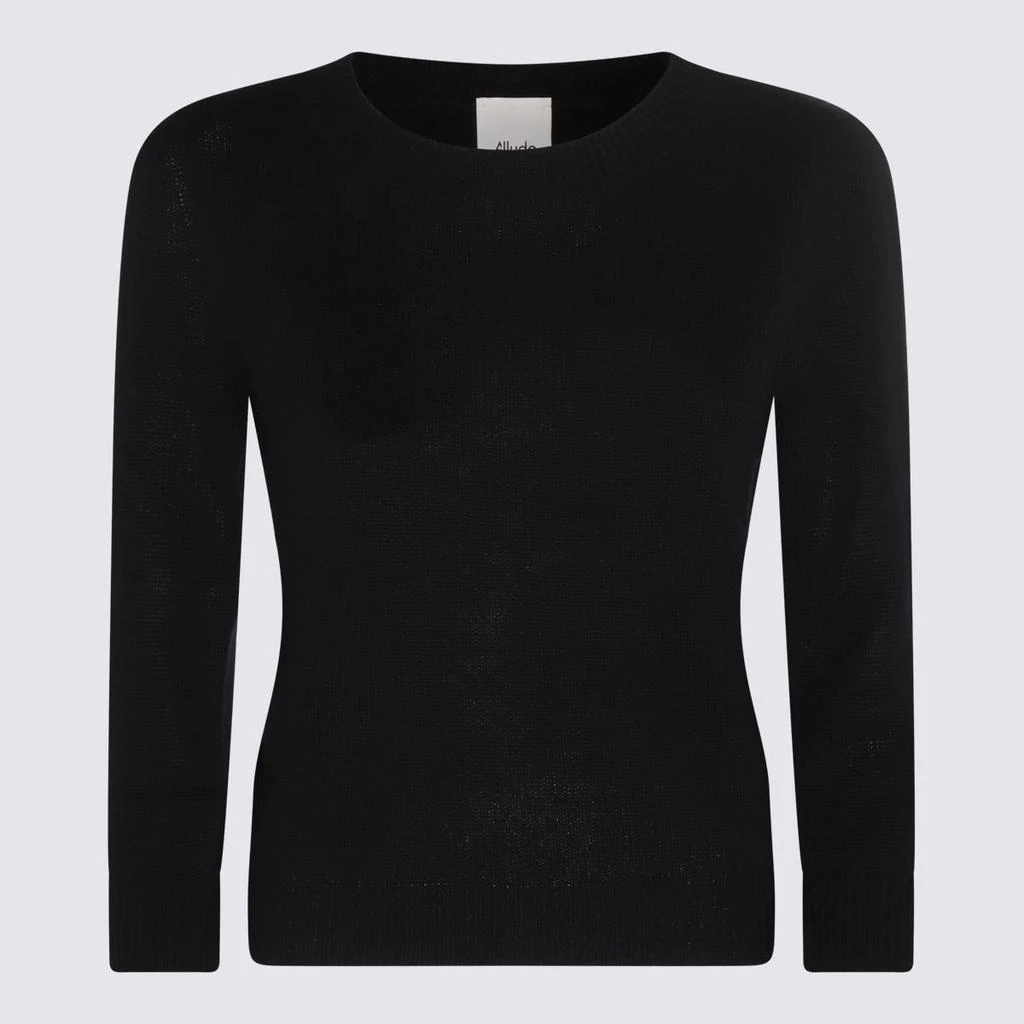 商品Allude|ALLUDE BLACK WOOL KNITWEAR,价格¥991,第1张图片