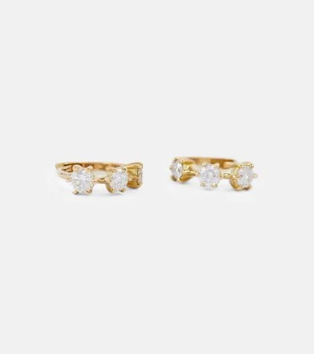 商品Jade Trau|Kismet Mini 18kt gold earrings with diamonds,价格¥13340,第4张图片详细描述