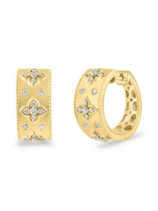 商品Effy|14K Yellow Gold & 0.33 TCW Diamond Huggie Earrings,价格¥15742,第1张图片