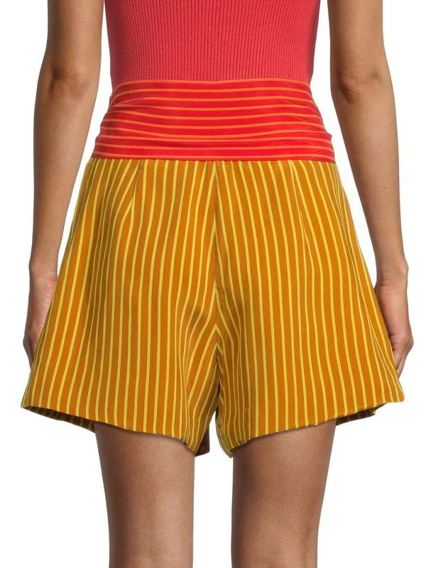 商品AMUR|Leonora Striped High-Waist Shorts,价格¥396,第2张图片详细描述