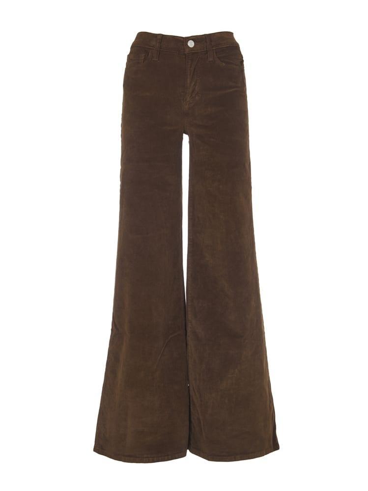 商品FRAME|Frame Brown Corduroy Palazzo Trousers,价格¥2044,第1张图片