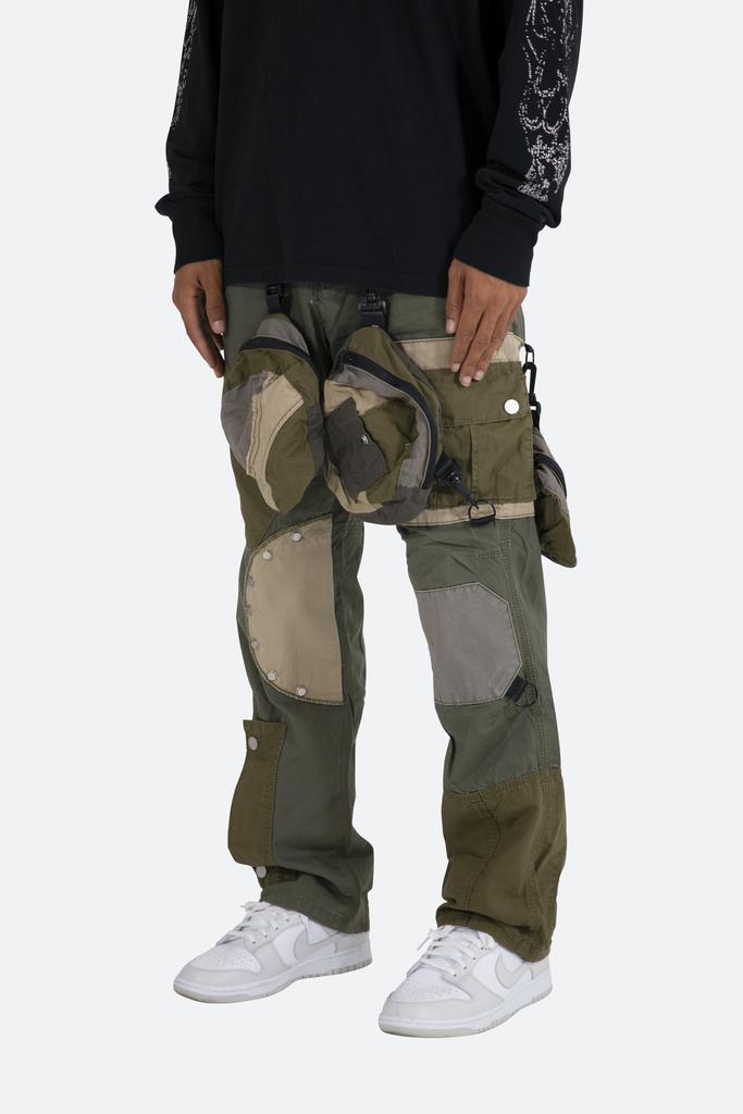 Patchwork Cargo Pants - Olive商品第4张图片规格展示