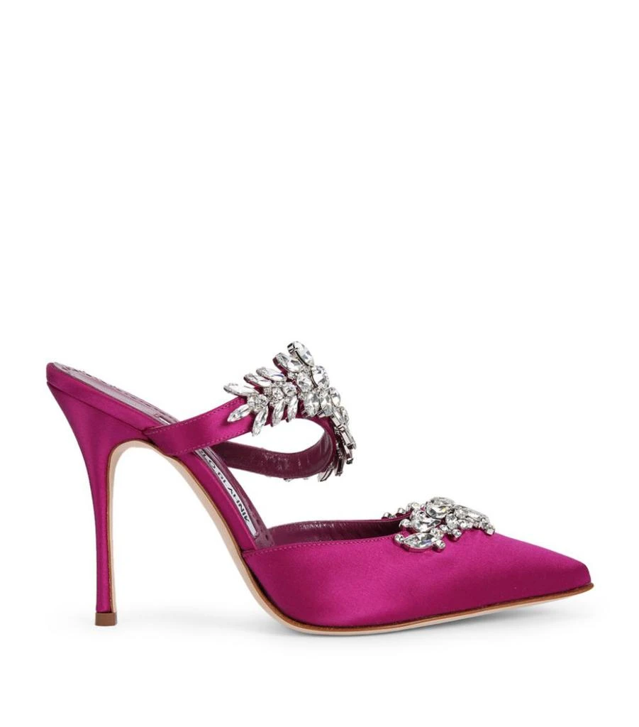 商品Manolo Blahnik|Satin Lurum Mules 105,价格¥6660,第3张图片详细描述