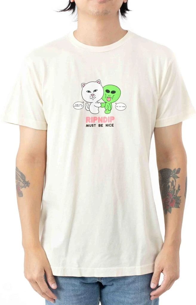 商品RIPNDIP|Buddy System T-Shirt - Natural,价格¥168,第1张图片
