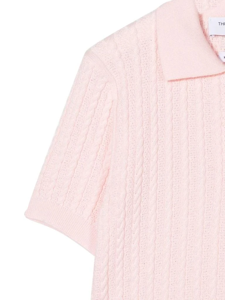 商品Thom Browne|Thom Browne Cable Knit Polo Shirt,价格¥2519,第3张图片详细描述