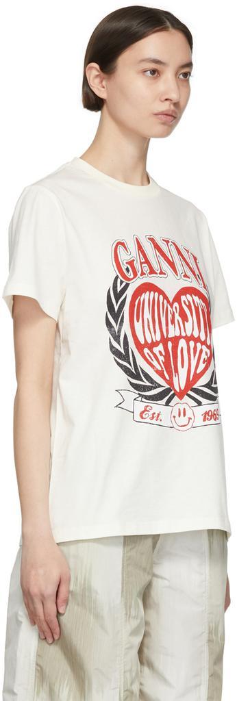 商品Ganni|White Organic Cotton T-Shirt,价格¥612,第4张图片详细描述