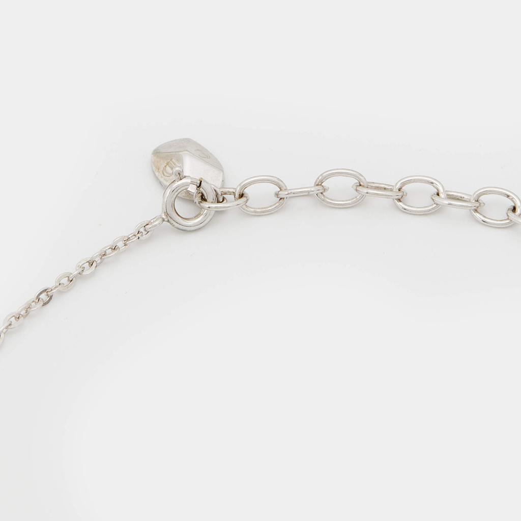 Dior Silver Tone Crystal Studded Rose Chain Bracelet商品第4张图片规格展示