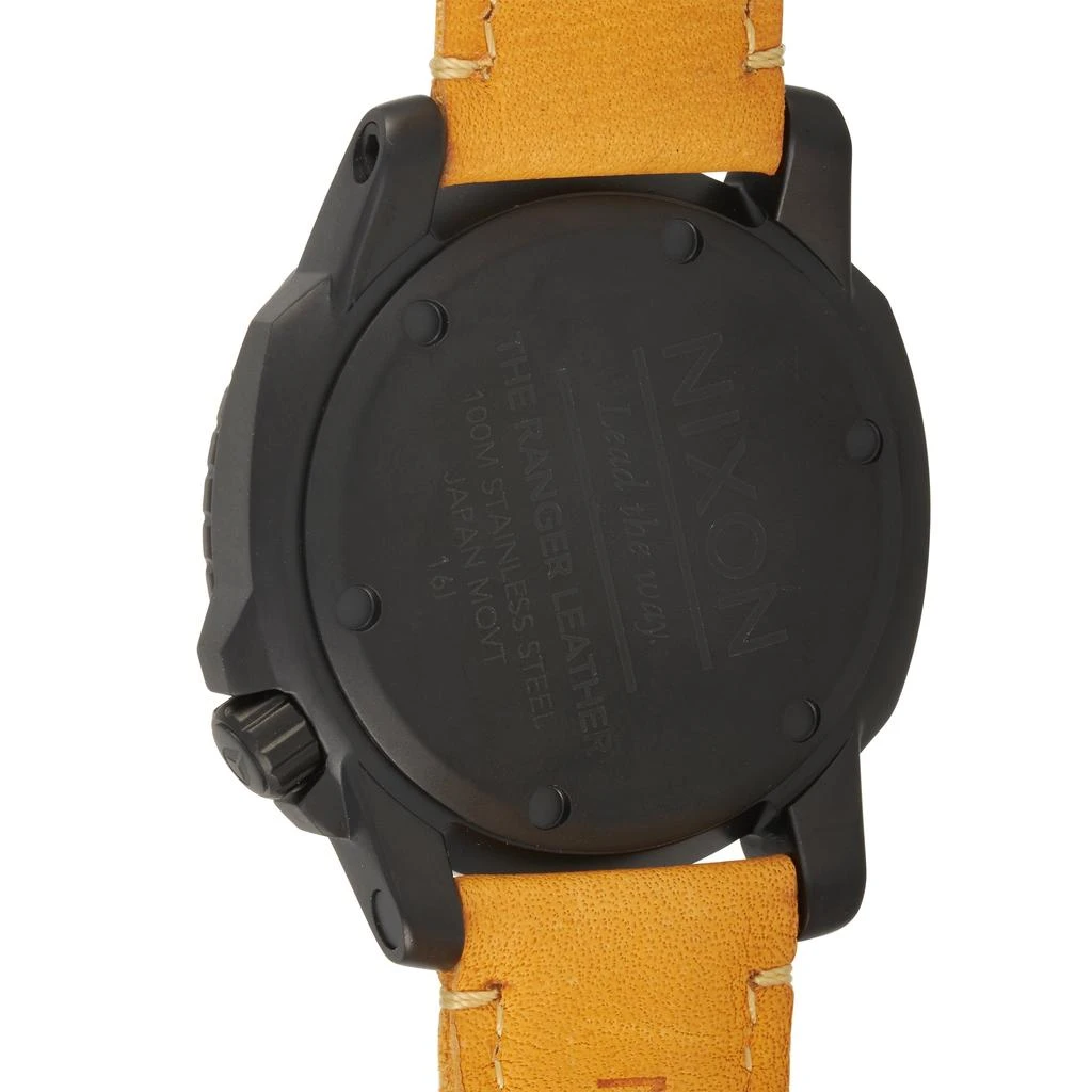 商品[二手商品] Nixon|Nixon Ranger Leather All Black / Goldenrod 44 mm Stainless Steel Watch A508 2448,价格¥1284,第1张图片详细描述