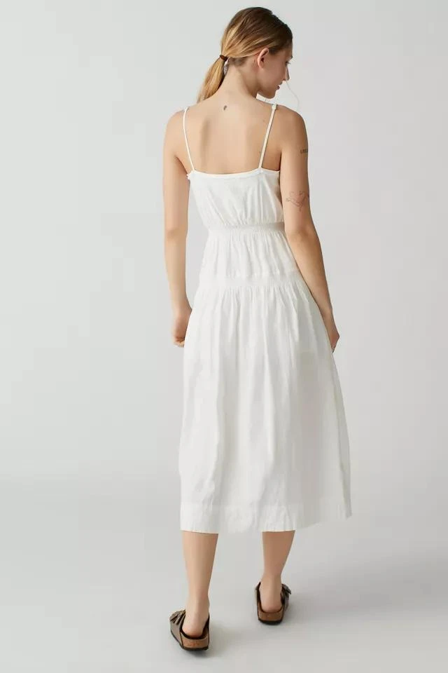 商品Urban Outfitters|UO Ella Linen Dropped-Waist Midi Dress,价格¥227,第2张图片详细描述