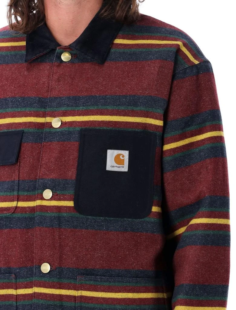 商品Carhartt WIP|Carhartt WIP Oregon Striped Logo Patch Shirt Jacket,价格¥1642,第3张图片详细描述