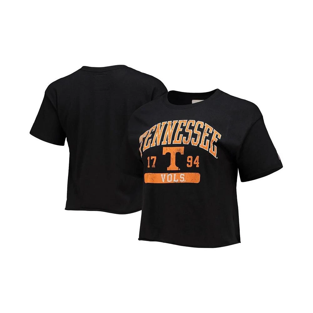 商品League Collegiate Wear|Women's Black Tennessee Volunteers Classic Clothesline Crop Top,价格¥75,第1张图片