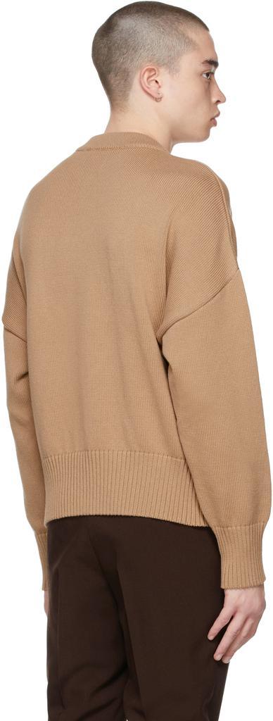 商品AMI|SSENSE Exclusive Beige Oversize Ami de Cœur Sweater,价格¥3271,第5张图片详细描述