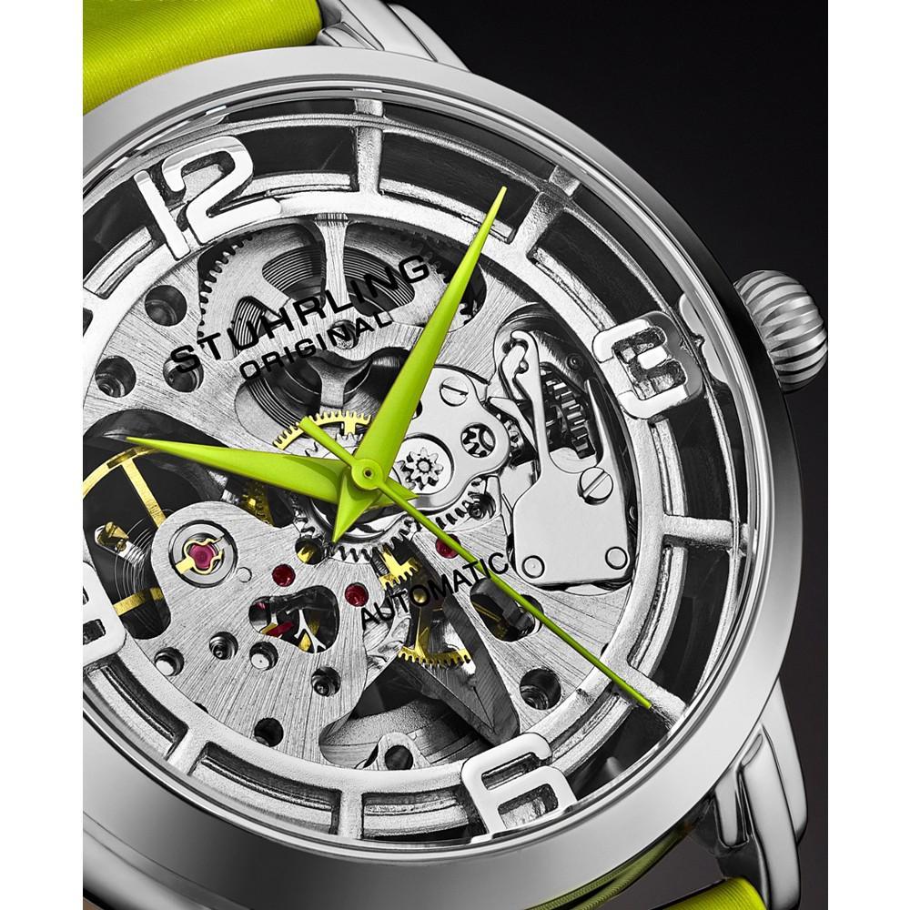 商品Stuhrling|Women's Automatic Green Genuine Leather Strap Watch 40mm,价格¥1070,第5张图片详细描述