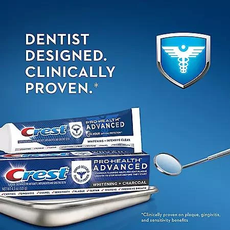 商品Crest|Crest Pro-Health Advanced Whitening + Intensive Clean Toothpaste, 5.8 oz., 5 pk.,价格¥116,第2张图片详细描述