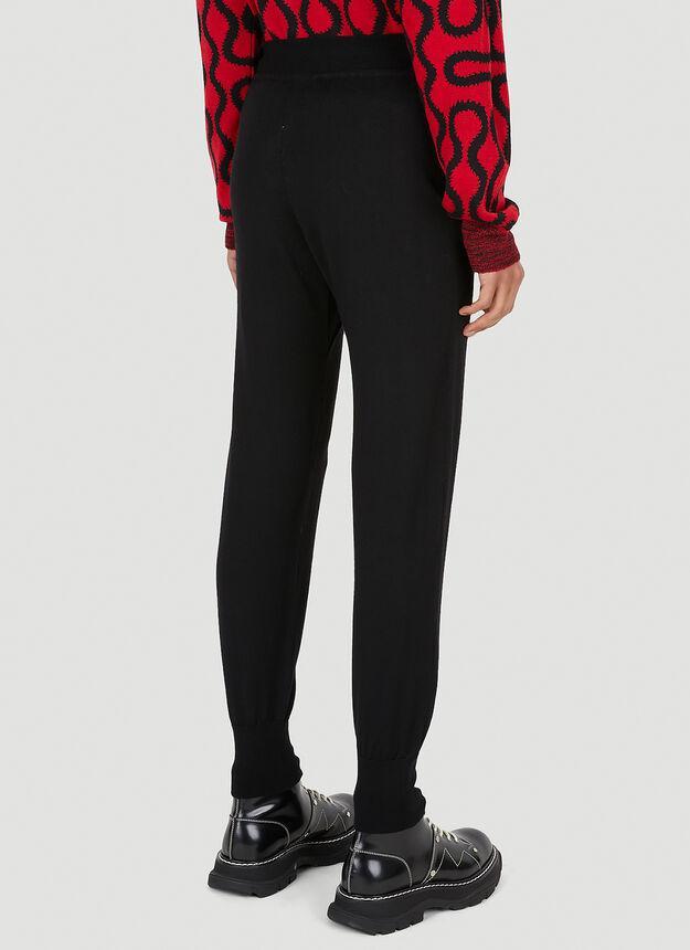 商品Vivienne Westwood|Logo Patch Knitted Track Pants in Black,价格¥1066,第6张图片详细描述