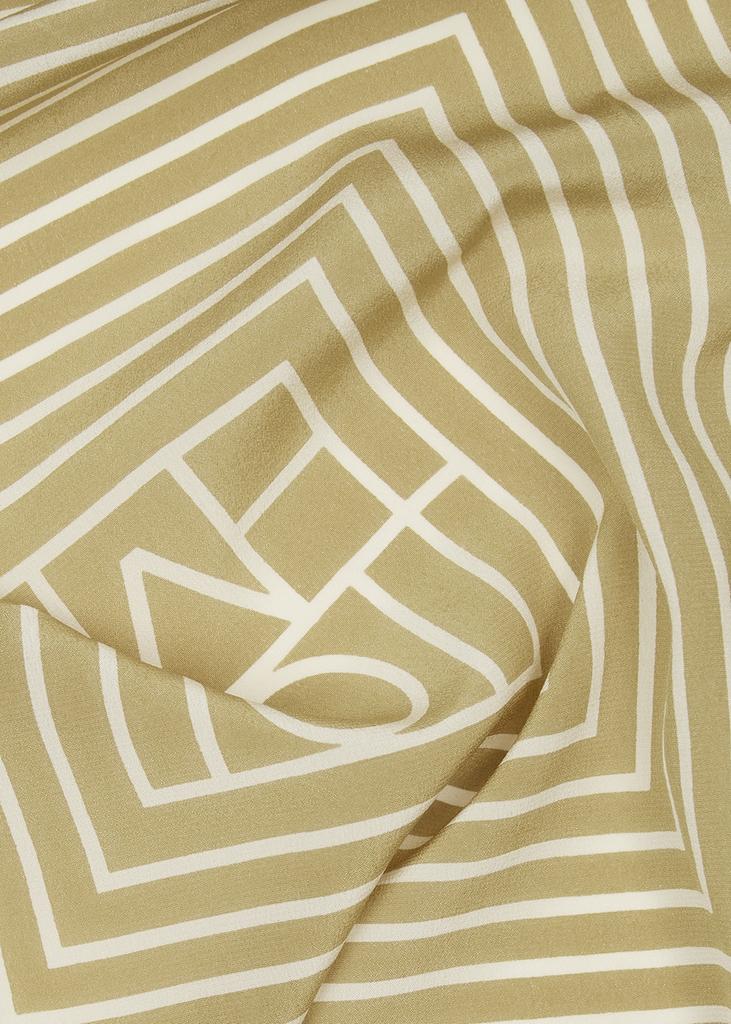 Sand striped silk scarf商品第4张图片规格展示