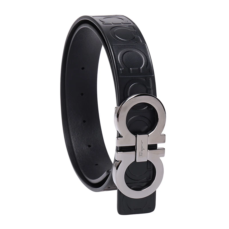 Salvatore Ferragamo 菲拉格慕 男士黑色皮革腰带 67-9169-0587182【包装随机，部分无包装盒】 商品